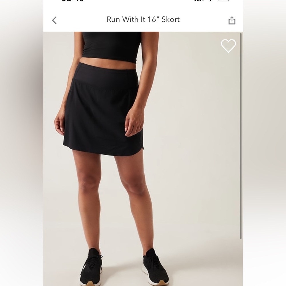 Athleta Run with It Skort, 16inch Medium in Black